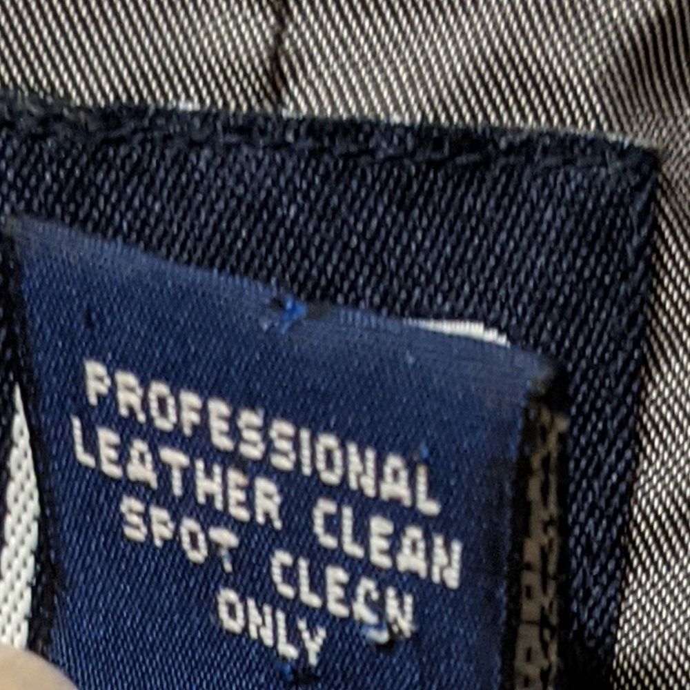 Gap Black Leather Jacket Small Button Front Flap … - image 7